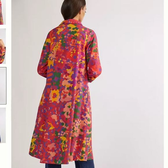 Anthropologie Roopa Pemmaraju Abstract Duster Jacket Sz. XS - Picture 3 of 6